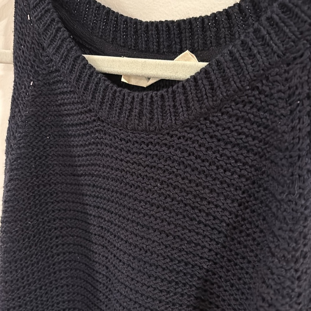 Retrod Navy cold shoulder sweater